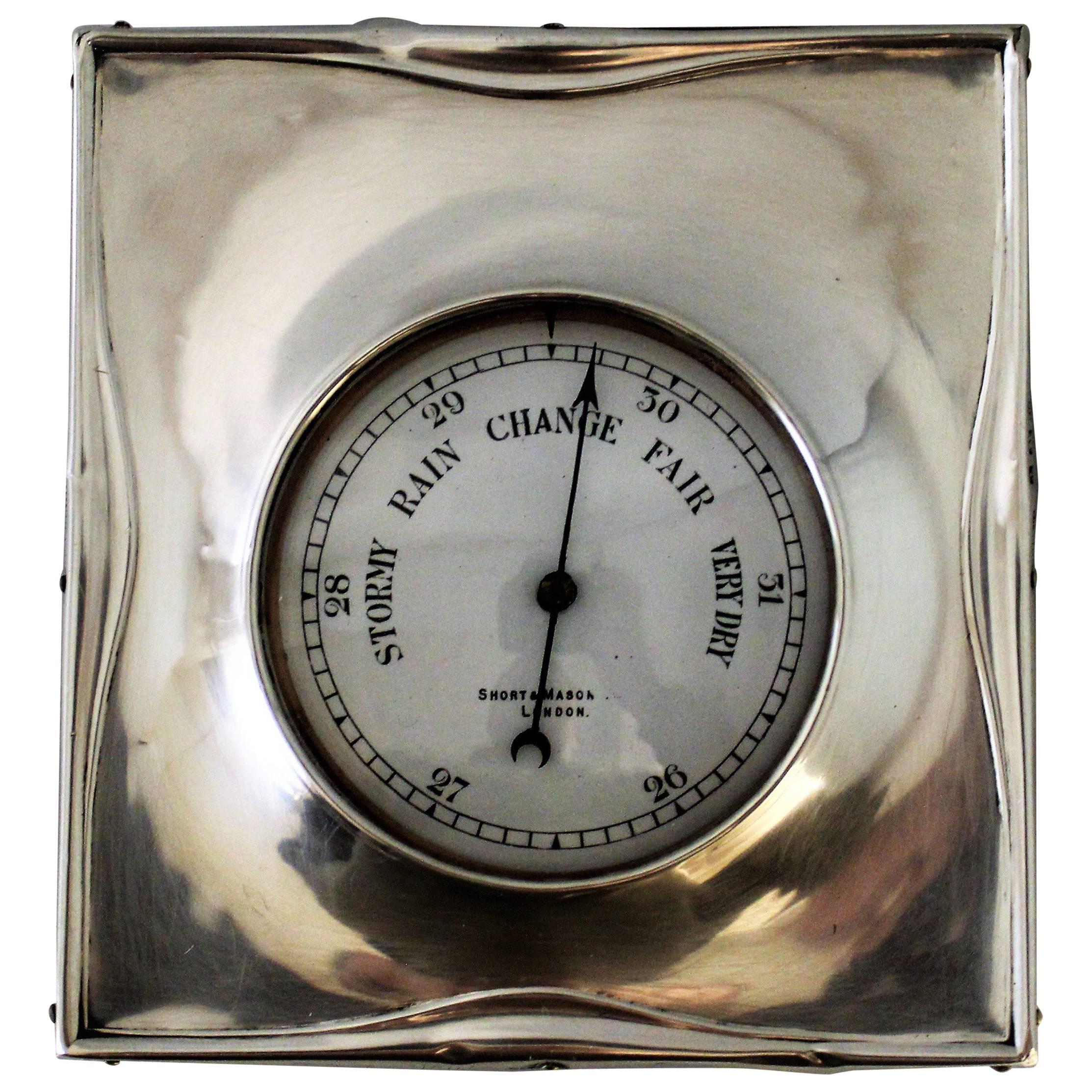 Short & Mason Barometer in Sterling Silver Case