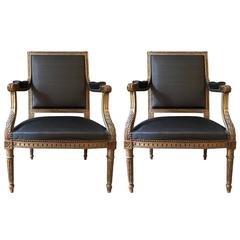 Pair of 19th Century Gilt Armchairs