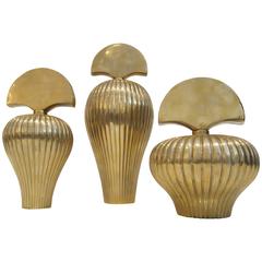 Solid Brass Set of "Perfume Bottles