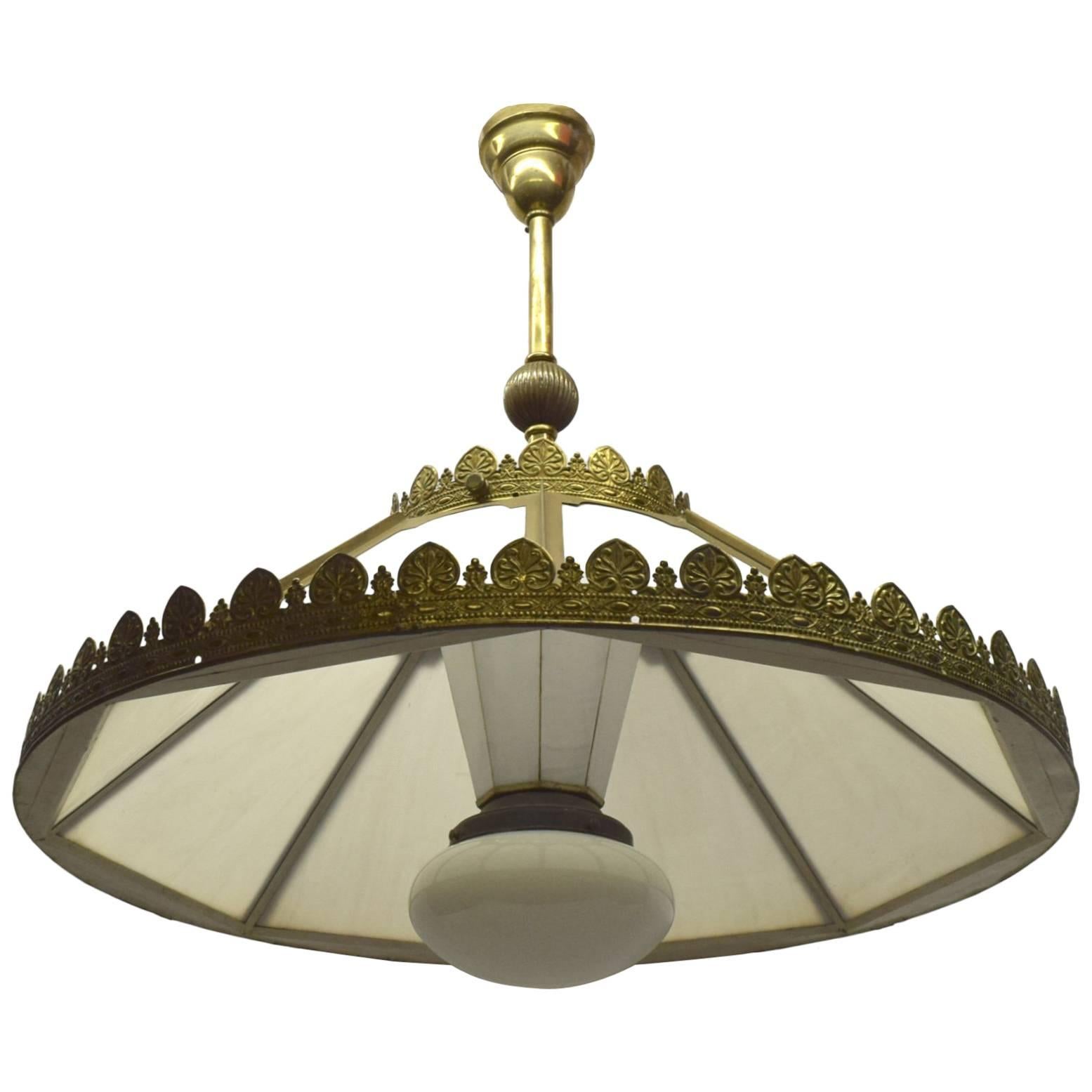 Ceiling Light by I.P. Frink 1880s USA Originally Oil Lit, Converted to Electric For Sale