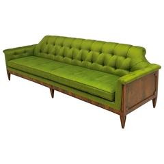 Mid-Century Hollywood Regency Style Tufted Sofa