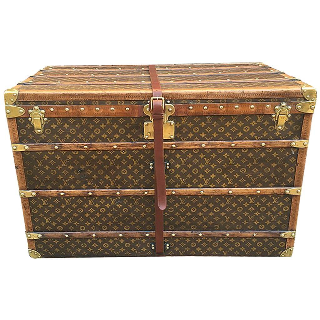 Louis Vuitton Monogram Steamer Trunk with Multiple Trays For Sale