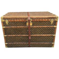 Antique Louis Vuitton Monogram Steamer Trunk with Multiple Trays