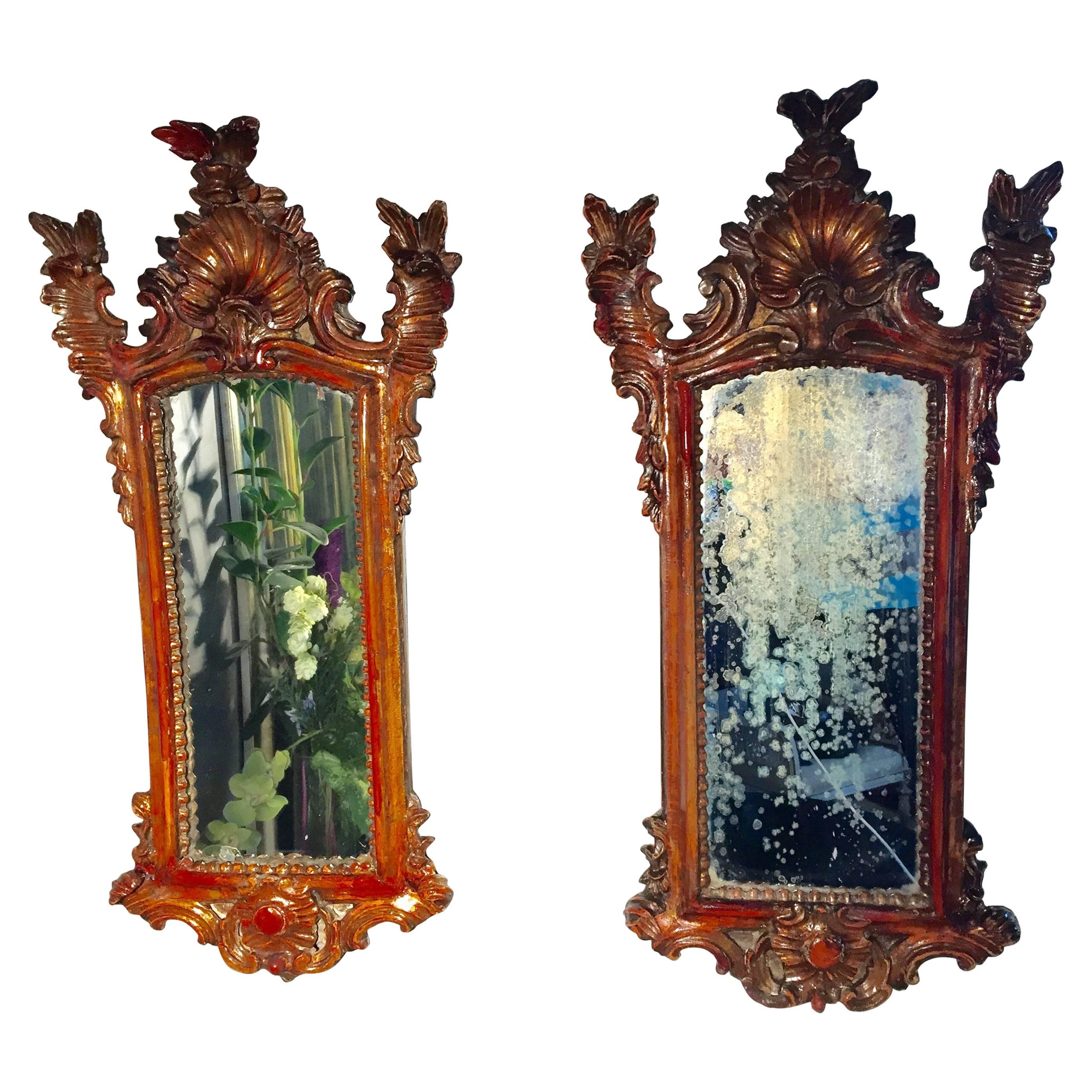 Paire de miroirs baroques 