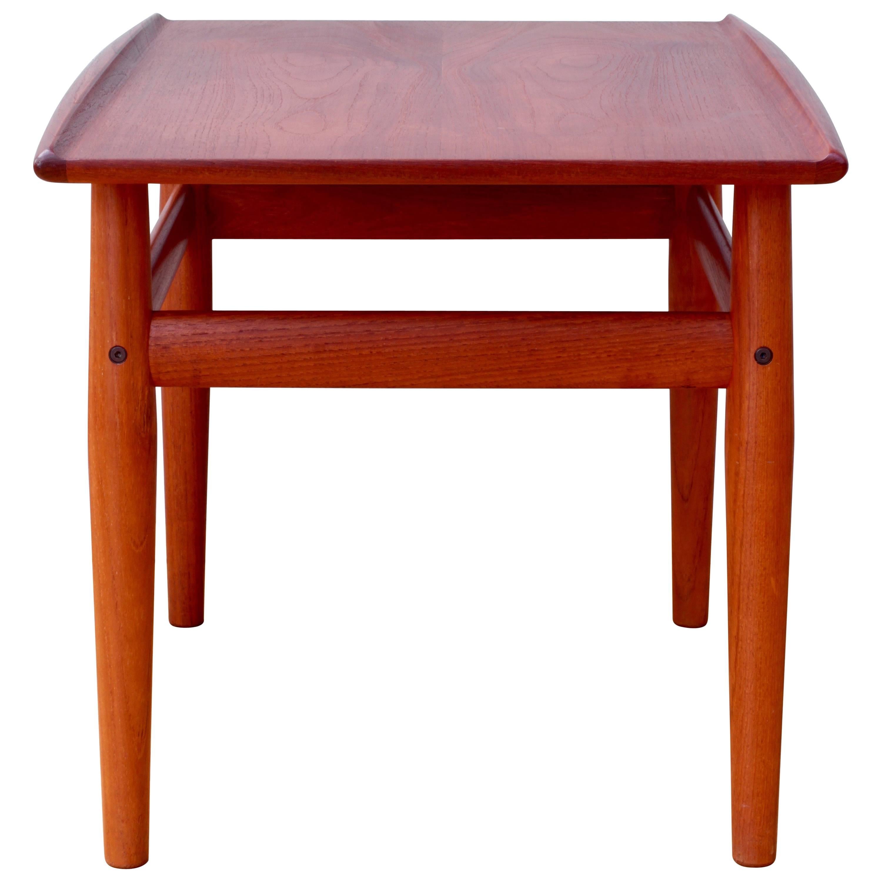 Mid-Century Danish Solid Teak Side or End Table by Grete Jalk for Glostrup 1960s