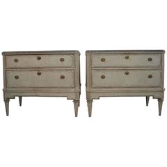 Pair of Gustavian Style Chest of Drawers, circa 1860 Pair of Gustavian Style Chest of Drawers, circa 1860