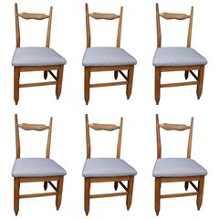 Set of Six Chairs by Guillerme et Chambron