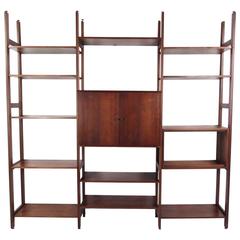 Tall Mid-Century Modern Freestanding Modular Bookshelf 4