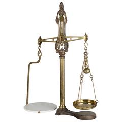 Antique Iron and Brass Balance Scale