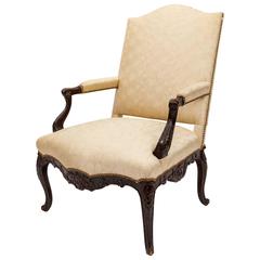 20th Century Regence Style Walnut Armchair