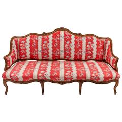 18th Century Louis XV Walnut Canape 8