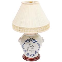 19th Century Delft Vase Turned Lamp