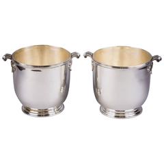 Pair of French Silver Plated Wine Coolers, circa 1880 12