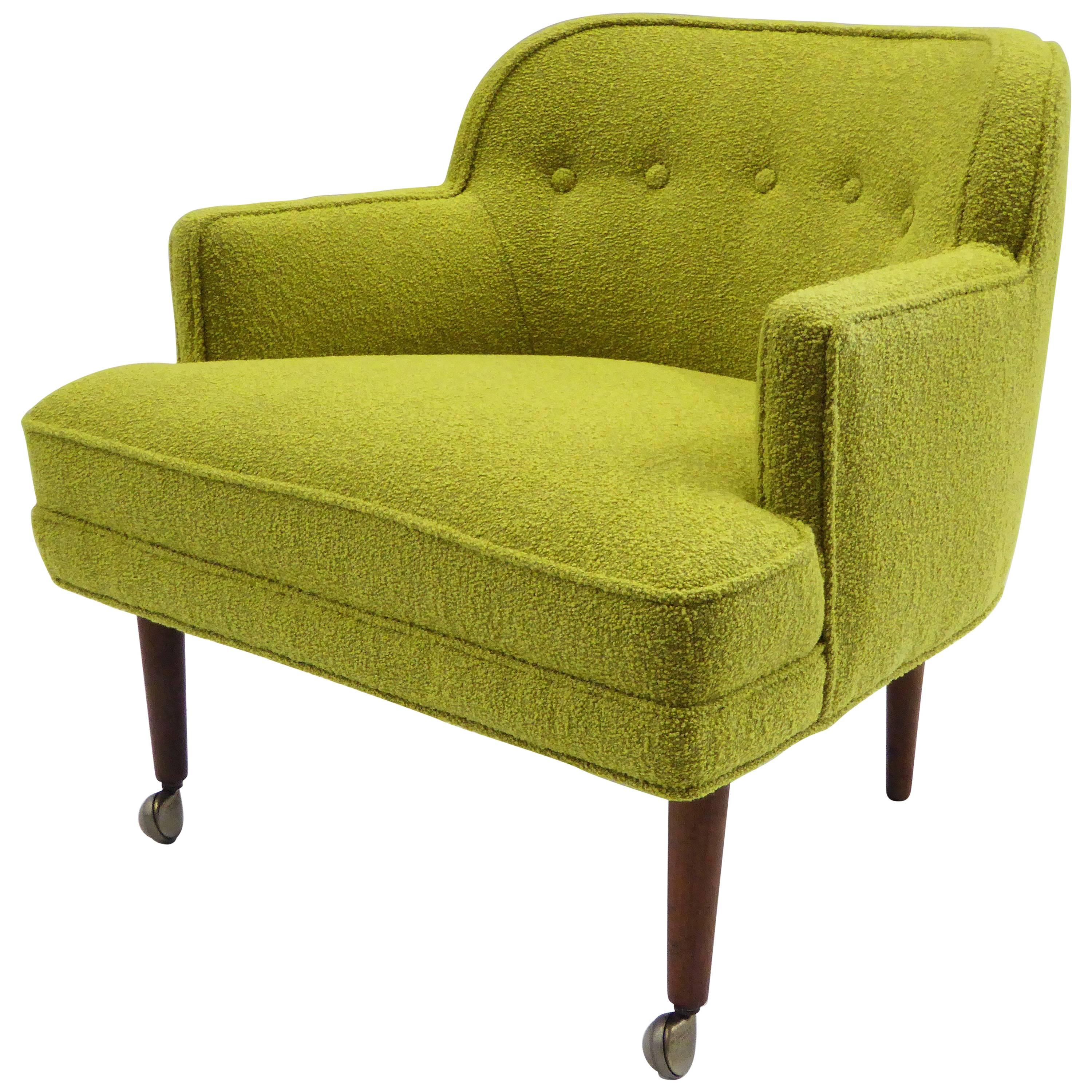 1950s Orla Molgaard Nielsen Style Boucle Upholstered Armchair