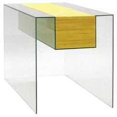603 Vitrine Sculpture in Polished Wire Glass with Fiberglass Insulation