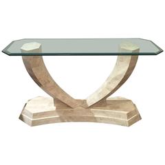 Tessellated Stone Console Table by Robert Marcius
