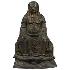 Chinese Ming Dynasty Seated Bronze Figure of an Official