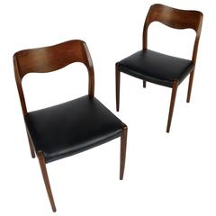 Rosewood Side Chairs by Niels Moller