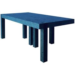 Italian Modern Wood Irregular Leg Rectangular Dining Table
