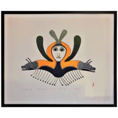 Spirit of the Wolf, Ningeeuga Oshuitoq, Cape Dorset Inuit Art, 1979