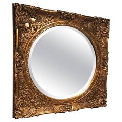 Giltwood Mirror with Ornate Details