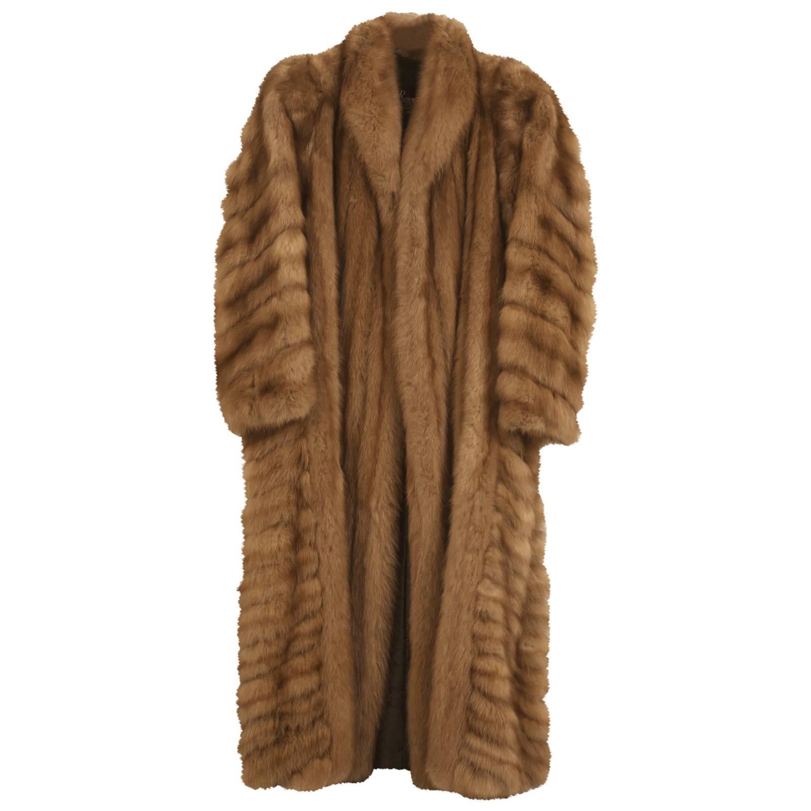 Bob Mackie Sable Fur Coat Very Nice All original Condition For Sale