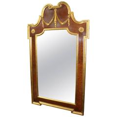 Fine Gilt & Walnut Georgian Style Pier Glass Mirror