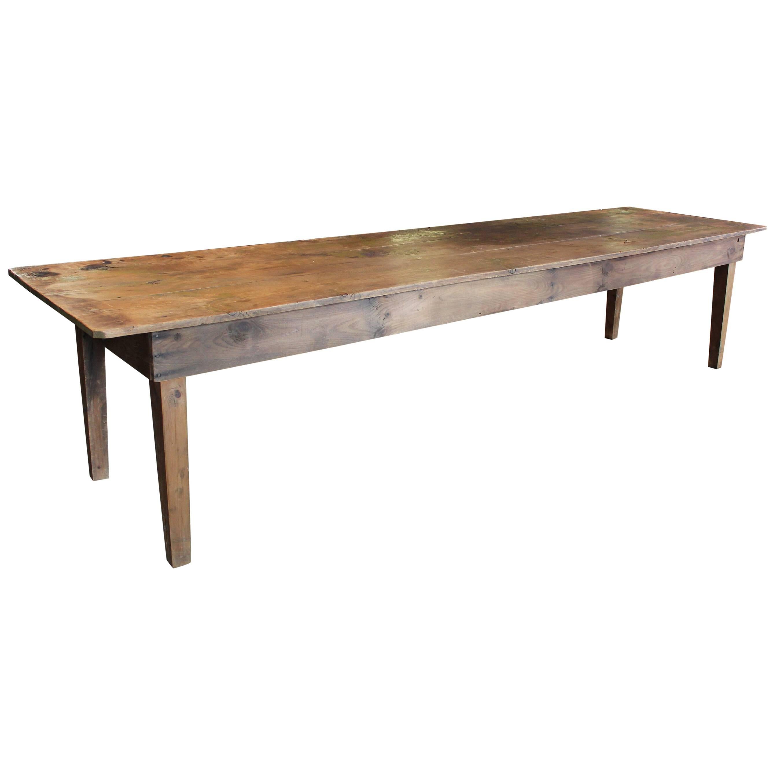 Rustic Wooden Pine Dining, Harvest, Farm Conference, Kitchen Table