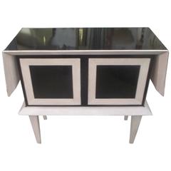 Modern Ebonized and Cerused Oak Cabinet 1