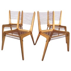 Jacques Guillon Cord Chairs, circa 1950s