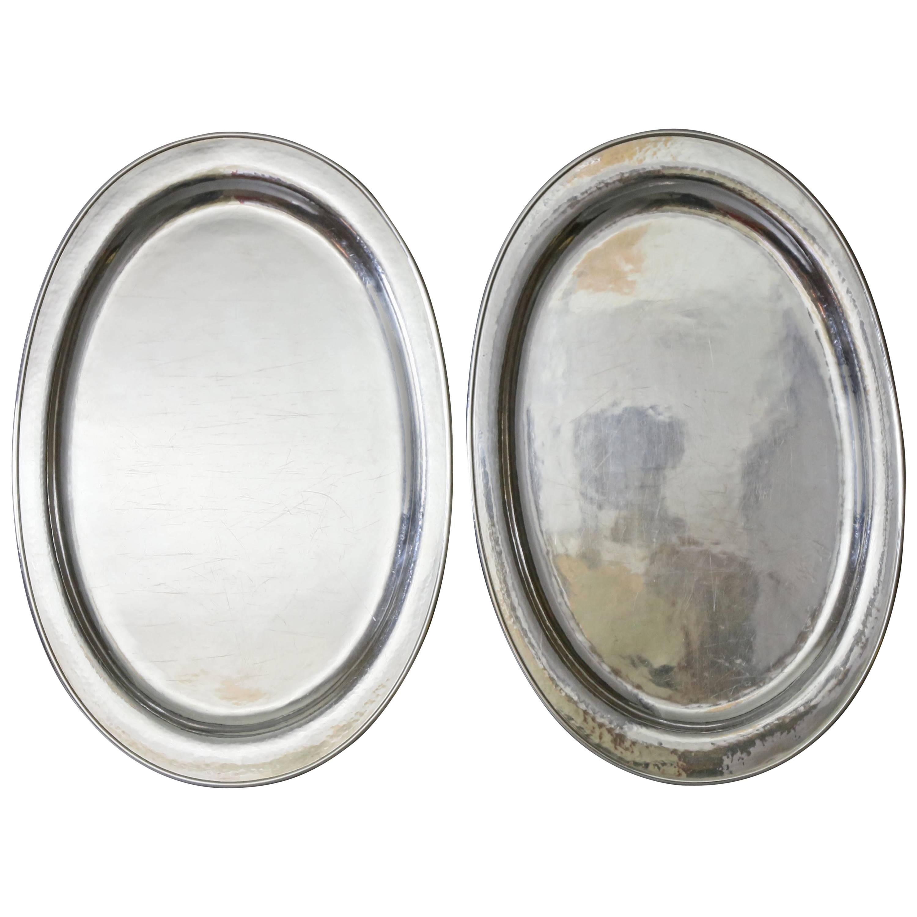 Pair of Kalo Hand-Wrought Sterling Platters