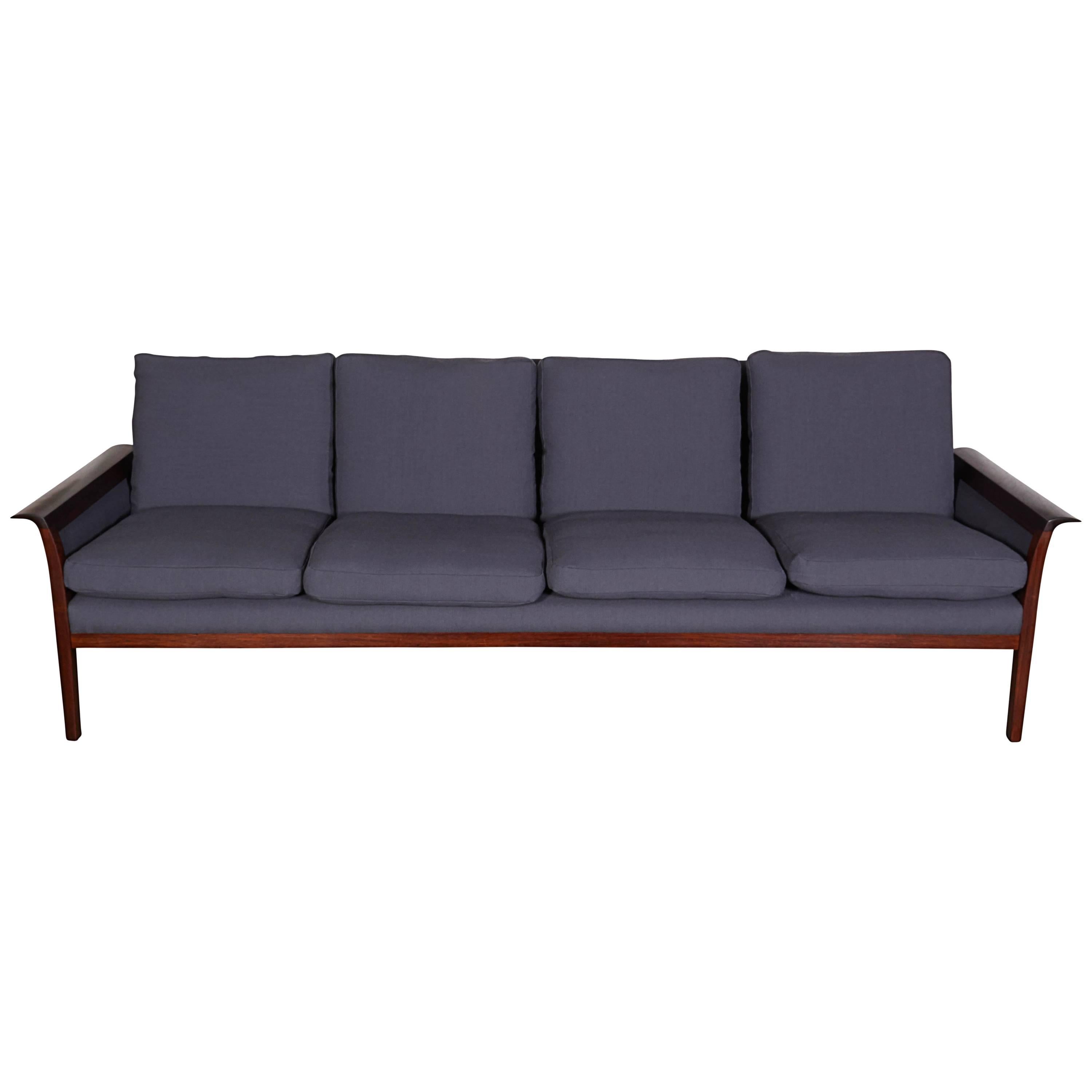 Mid Century Four-Seat Sofa by Knut Saeter 