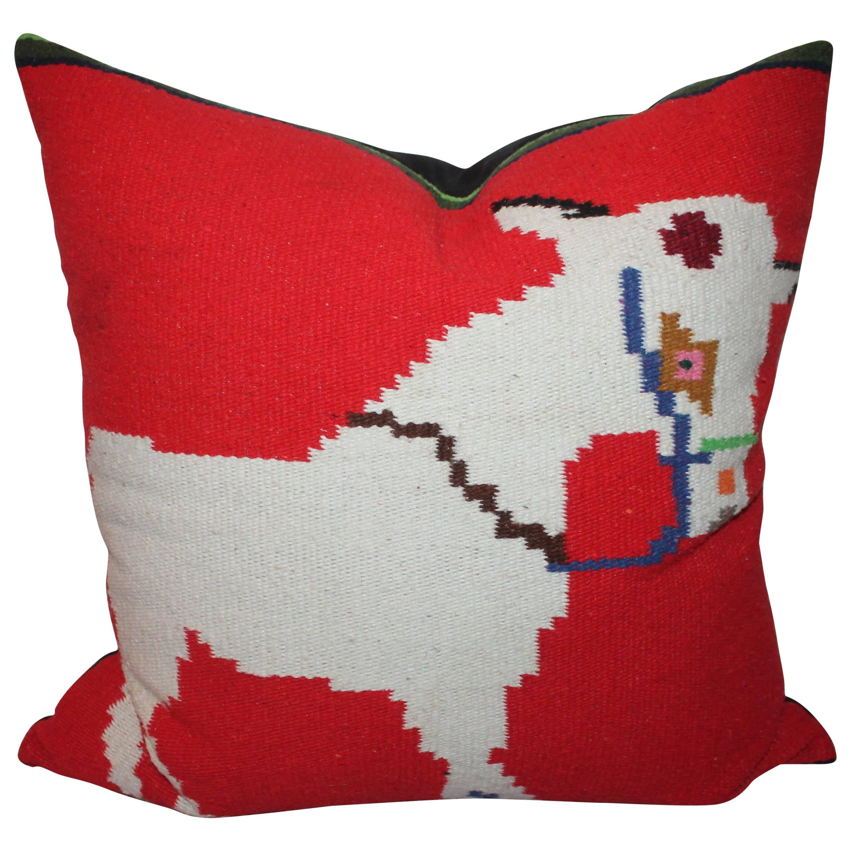 Mexican and American Indian Weaving Donkey Pillow