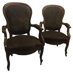 Pair of Armchairs Louis Philippe 19th Century