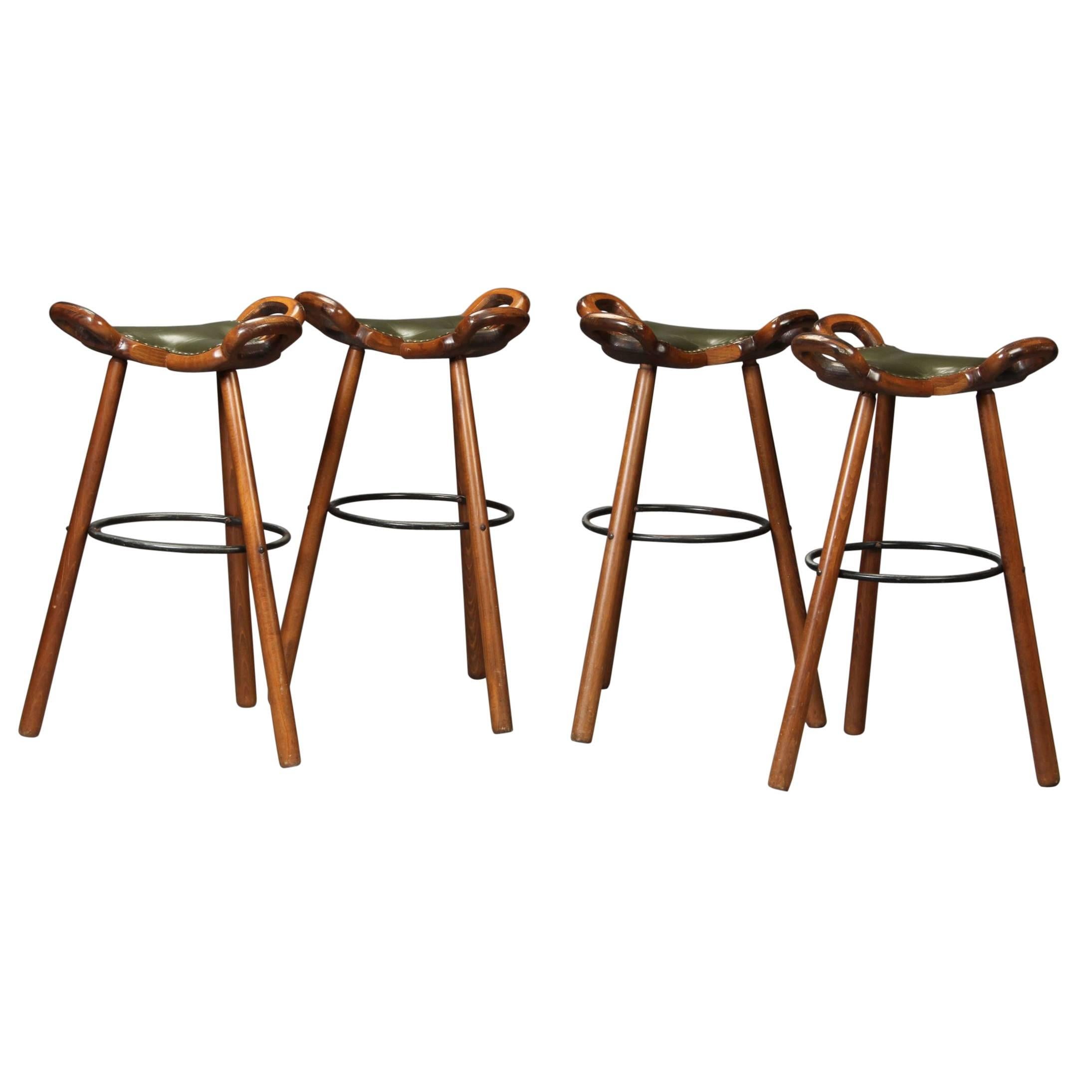 Set of Four 'Marbella' High Stools by Sergio Rodriguez for Confonorm