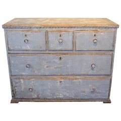 19th Century Portuguese Painted Five-Drawer Chest 3
