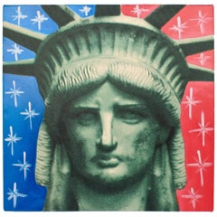 Liberty Head, an Artist's Proof Screenprint on Canvas by Sak Steve Kaufman