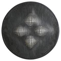 Colleen Carlson, Dark Ash Optical Stoneware Sconce, USA, 2016 5