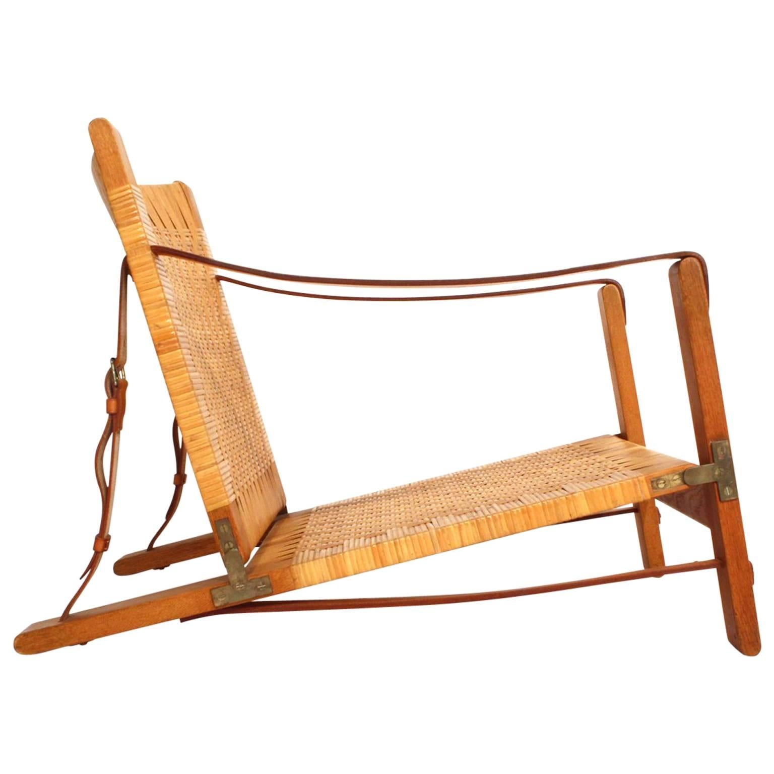 Extremely Rare Børge Mogensen Hunting Chair by Cabinetmaker Erhard Rasmussen For Sale