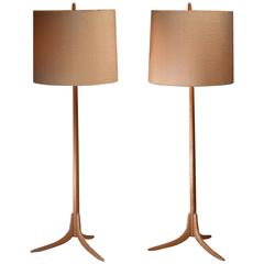 Pair of Swedish Pine Floor Lamps, 1960s 7