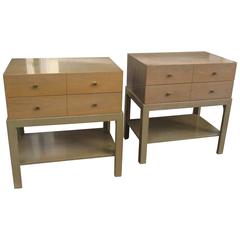 Mid-Century Nightstands in Bleached Walnut by Albert of Indiana