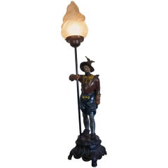 Frühe 1900er Drei Musketiers-Tischlampe Musketier d'Artagnan Louis 14 Stil Sockel