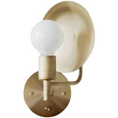 Workstead Orbit Sconce with Spun Brass Swivel and Convex Reflector 12