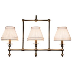 Three-Light Brass Lamp Vintage Three-Light Brass Lamp