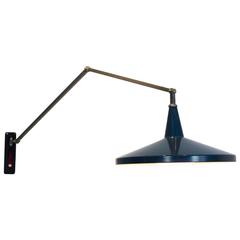 Sophisticated Gispen Panama Wall Lamp No.4050 by W. Rietveld and A.R. Cordemeyer