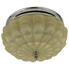 Oversized Deco Shell Flush Mount