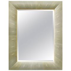 Italian Shagreen Rectangular Mirror by Fabio Bergomi 8