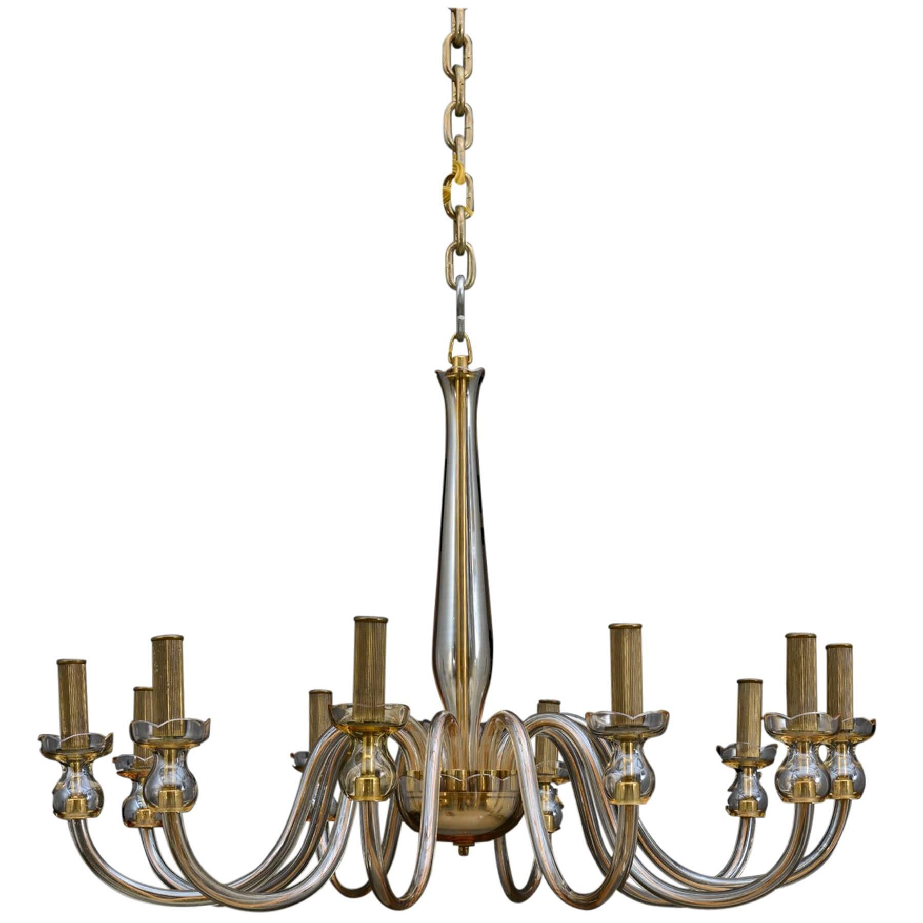 Vintage Bohemian Glass Chandelier