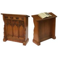 Antique English Ecclesiastical Lectern in the Gothic Style