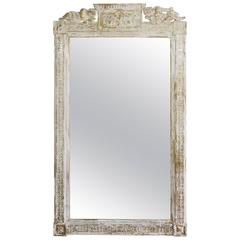 Italian Painted Neoclassical Style Mirror with Cherubs